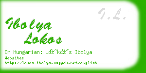 ibolya lokos business card